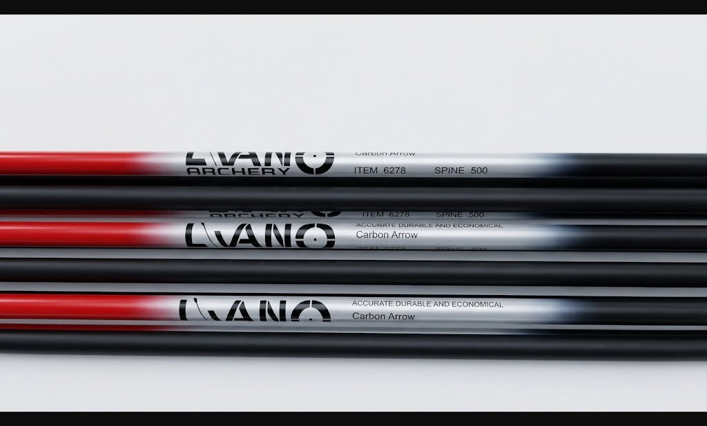 LWANO 30" Carbon Arrows, Archery Target Practice Hunting Arrows 500 - 12/Pack