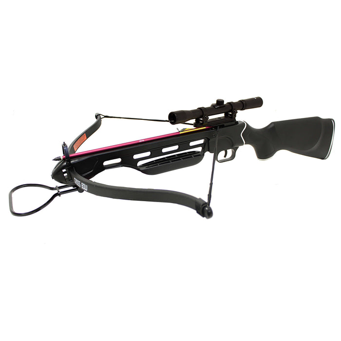 150 lbs Wood Hunting Crossbow with 8 Arrows + 4x20 Scope + 6 x Broadhead + Laser