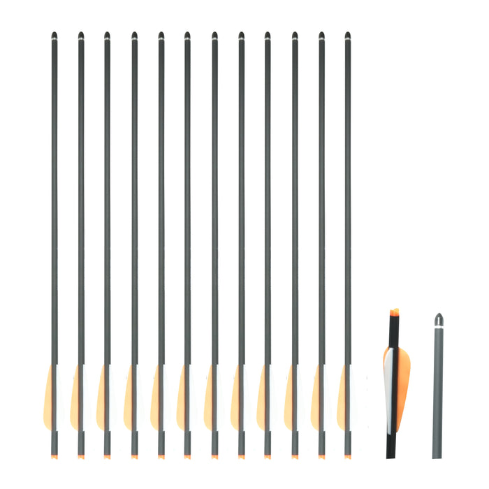 SAS Honor Carbon Crossbow Bolts 20" or 22" w/ 3" Shield Vanes Points -12/Pack