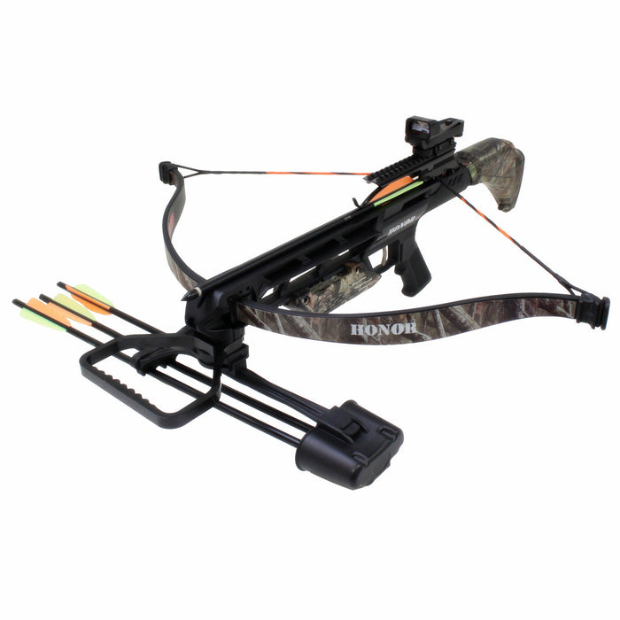 SAS Honor 175lbs Recurve Crossbow Red Dot Scope Package w/ Quiver - Open Box