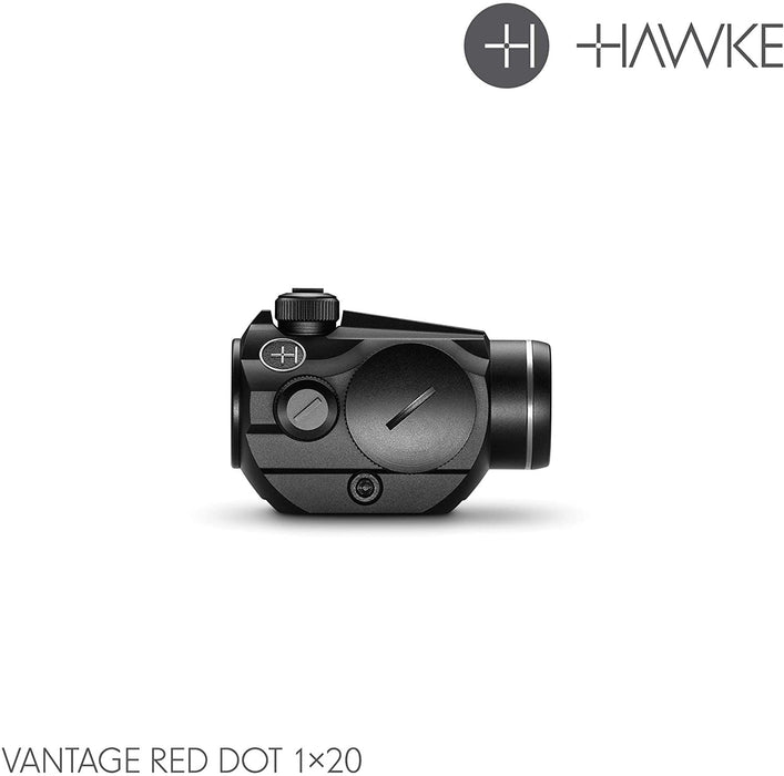 Hawke Vantage Red Dot 1x20/25/30 Hunting Rifle Sight w/ Weaver Rail - Black