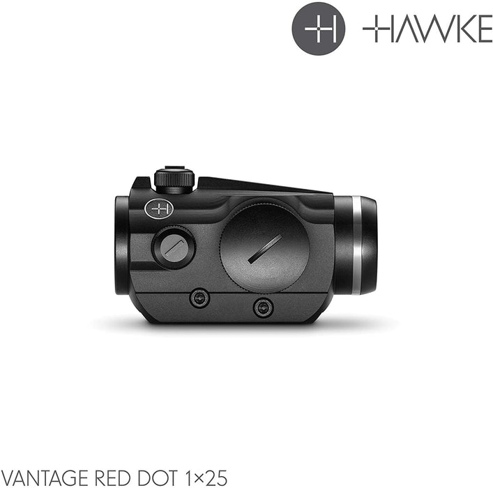 Hawke Vantage Red Dot 1x20/25/30 Hunting Rifle Sight w/ Weaver Rail - Black