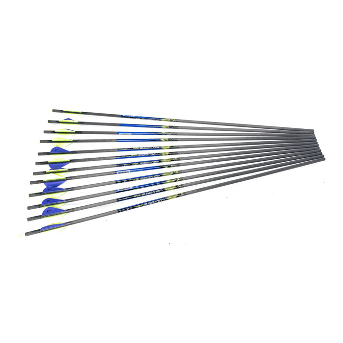 Carbon Express Wolverine 26"/28" Fletched Arrows for 30-50 lbs 12/PK (No Tips)