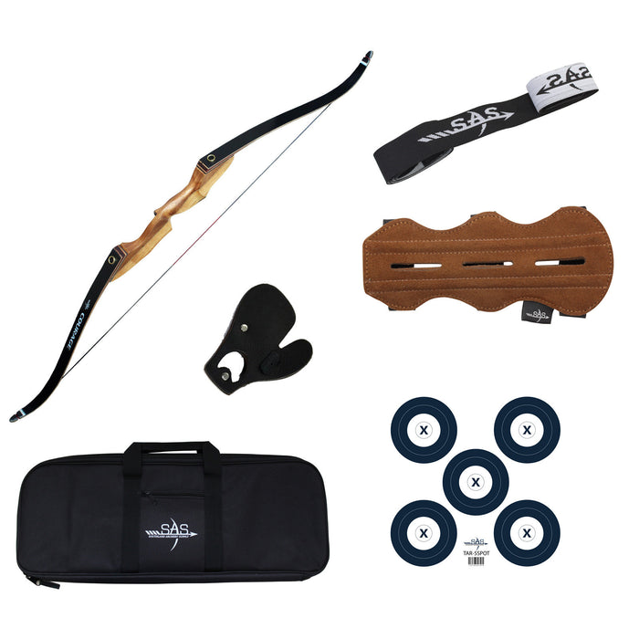 SAS Courage 60" Hunting Takedown Recurve Archery Bow Package