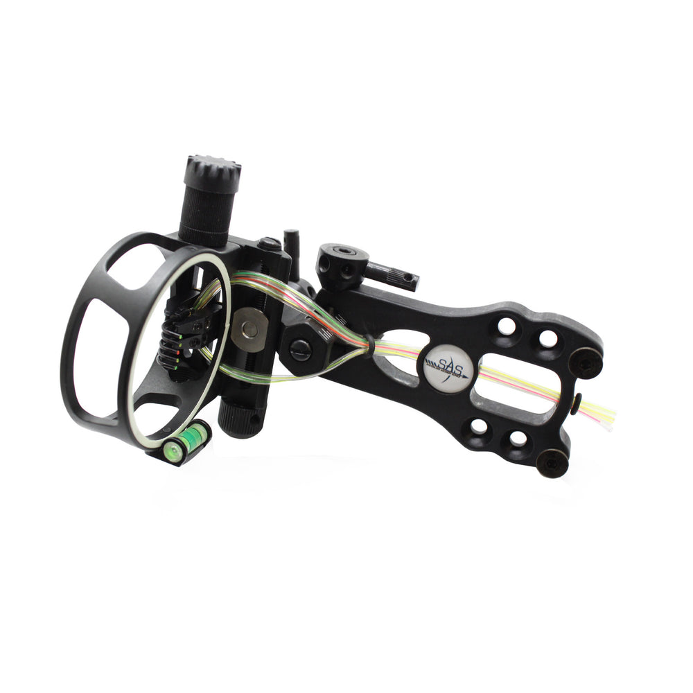 SAS 5 Pins .019" Fiber Optic Bow Sight with Micro Adjustments and LED Light