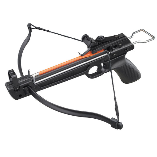 50 Lb Crossbow Gun Pistol Archery Hunting Crossbow w/ 12 Metal Tip Arrows- Black