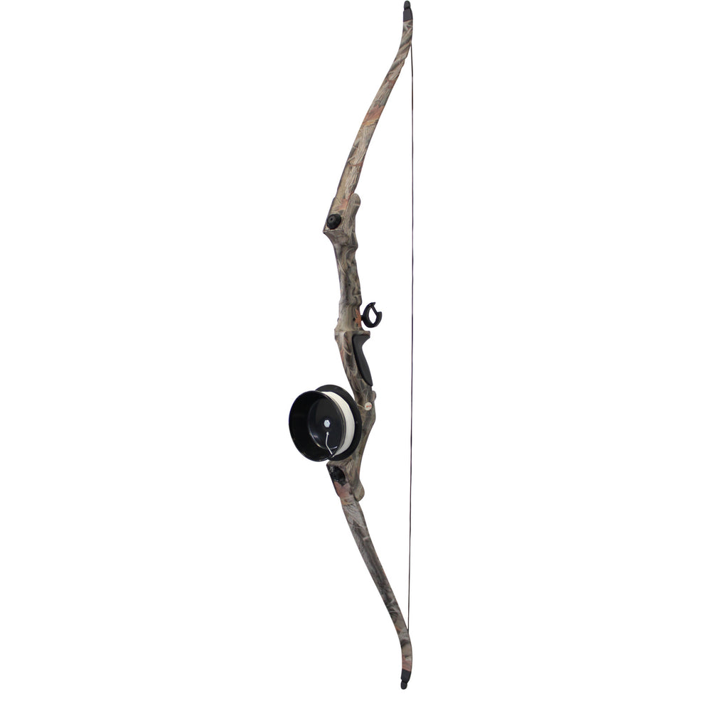 SAS Recurve Takedown Bowfishing Bow with Roller Rest, Reel with