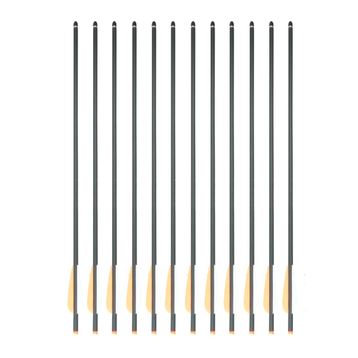SAS Honor Carbon Crossbow Bolts 20" or 22" w/ 3" Shield Vanes Points -12/Pack