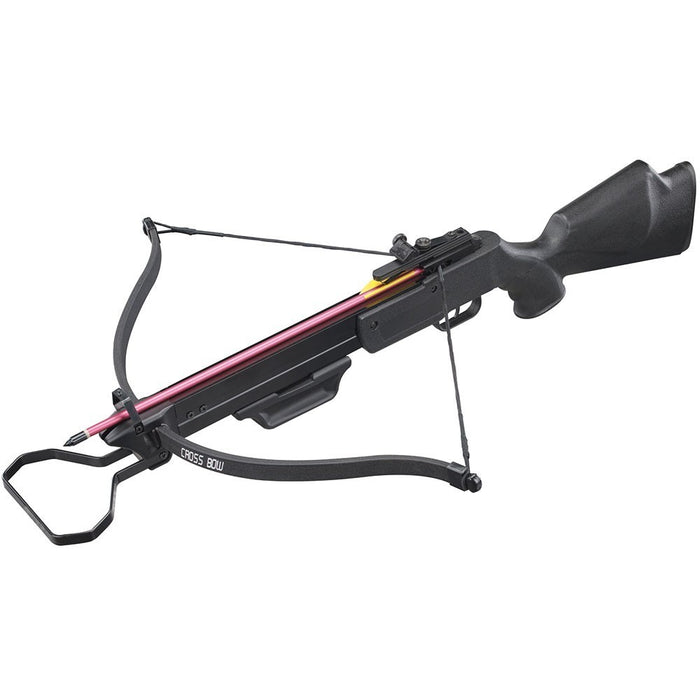 130 lbs Black Hunting Crossbow Package w/ Scope, Arrows, and Target - Open Box
