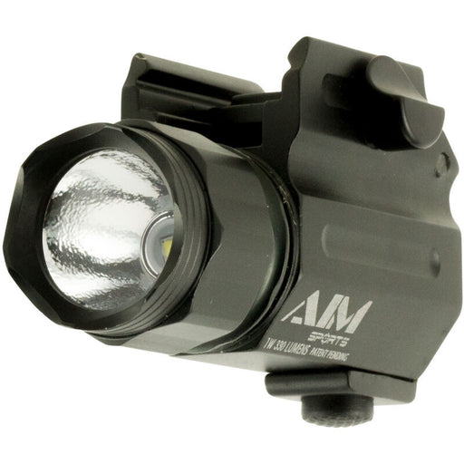 AIM Compact Red/Blue/Clear Cree LED 330 Lumens Flashlight Aluminum - Black