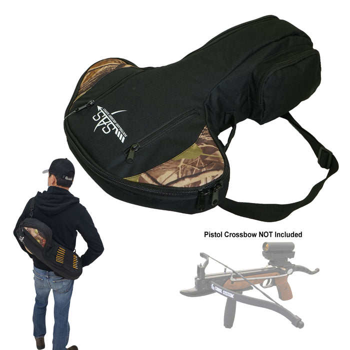 SAS Pistol Crossbow Bag w/ Shoulder Strap Arrow Holder Camo Black Prophecy Cobra