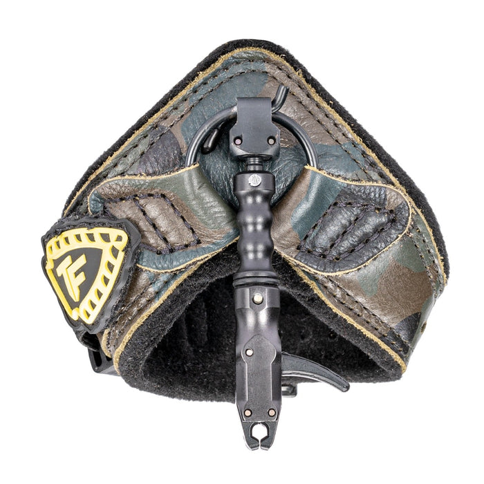 Tru-Fire Smoke Max Bow Release Buckle Wrist Strap w/ Foldback Option -Camo/Black