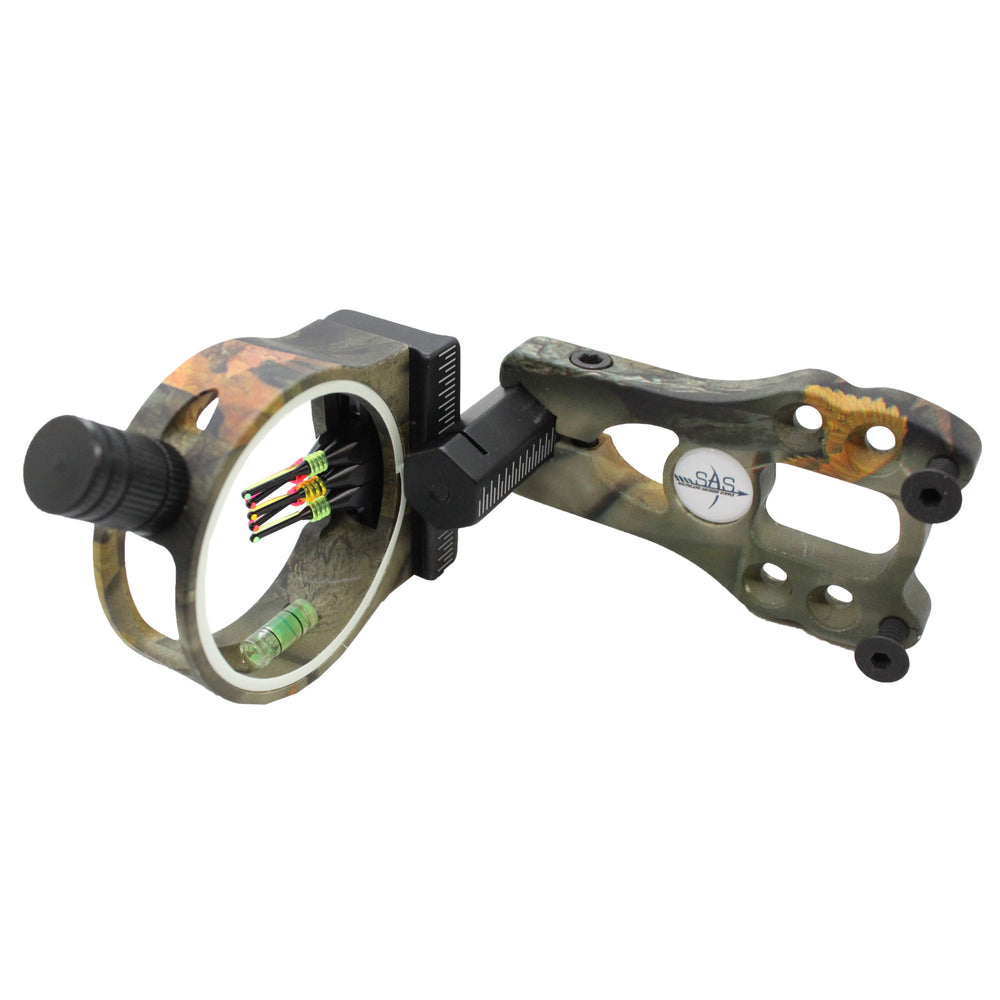 SAS 5-Pin .029 Fiber Optics Archery Bow Sight w/ LED Sight Light Camo - Open Box