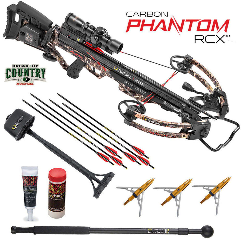 TenPoint Carbon Phantom RCX Crossbow Package with RangeMaster Pro Scope, ACUdraw