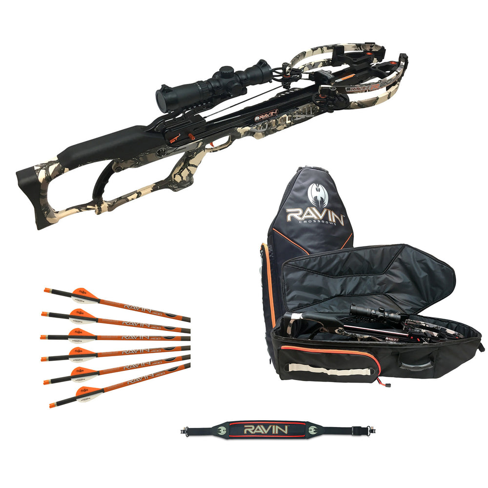 Ravin Crossbow Package R20 430 FPS Grey or Camo w/ Free Soft Case and Sling