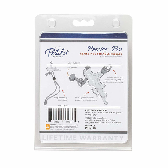 Fletcher Precise Pro T Handle Release 4-Fingers with Sling Wrast Strap