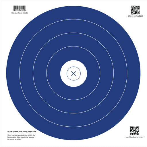 SAS Paper Target Face Range Shooting Practice Compound Recurve Rifle - 100/Pack