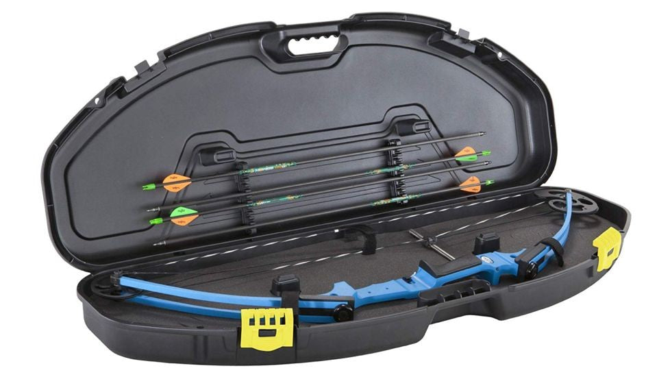 Plano Ultra Compact Hard Bow Case Polymer Black w/ Yellow Latches - Made in USA