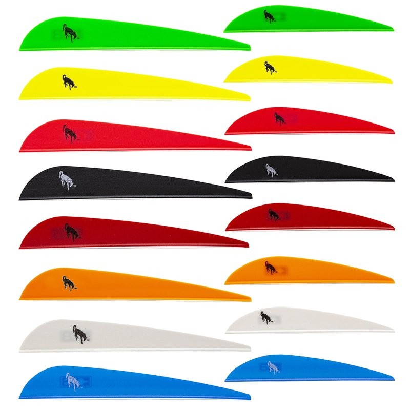 Bohning Bronco 3"/4" Vanes 8 Colors Available 36 or 100/Pack - Made in the USA