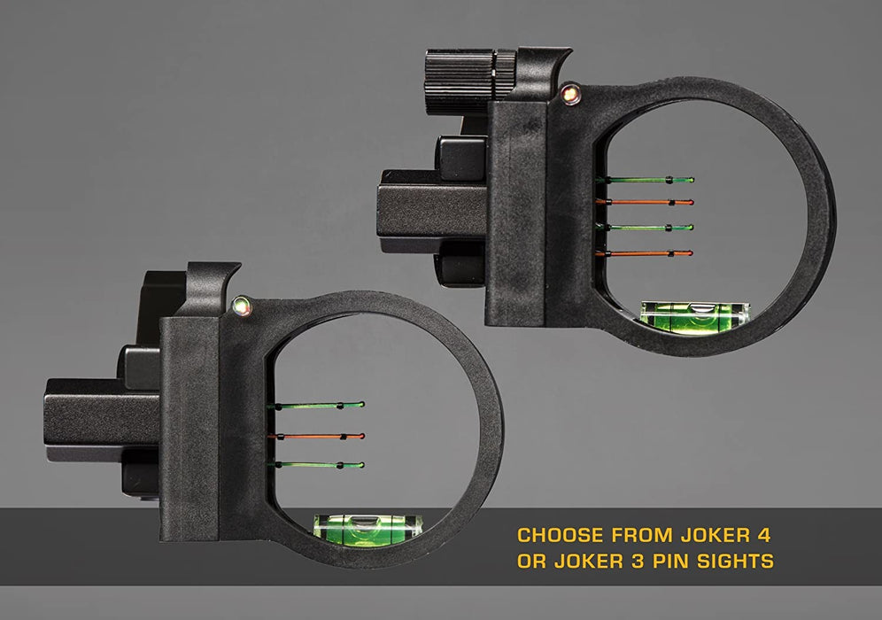 Trophy Ridge Joker 3-Pin Bow Sight .019" Black Color - Left and Right Hand