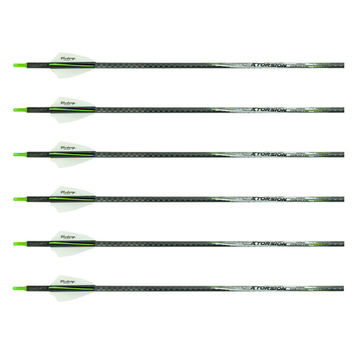 Victory Xtorsion SS Hybrid Gamer Fletched Arrows with Blazer Vanes - 6/Pack