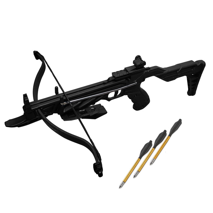 SAS Menace 80Lbs Pistol Crossbow w/ Adjustable Stock + Handgrip Black —  /TheCrossbowStore.com