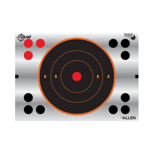 Allen Company EZ-Aim 5.8" Reflective Bullseye Target w/ Adhesive Backing- 8/Pack