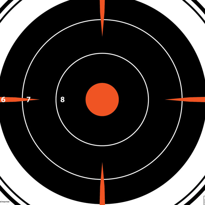 Allen Company EZ-Aim Paper Bullseye Target 8"x 8" Black and White - 26/Pack
