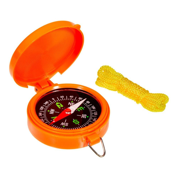 Allen Company Pocket Compass with Lid Luminous Dial - Orange