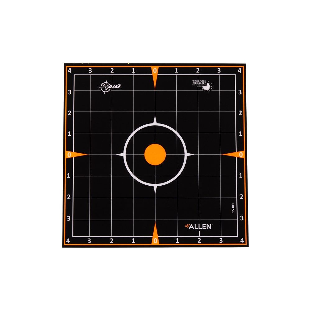 Allen Company EZ-Aim Adhesive Splash Sight-In Grid Target 8"x 8" - 6/Pack