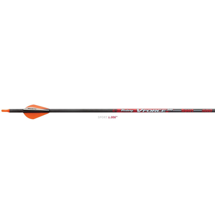 Victory Archery VForce Sport 350 Spine Fletched Ready to Shoot Arrows - 3/Pk