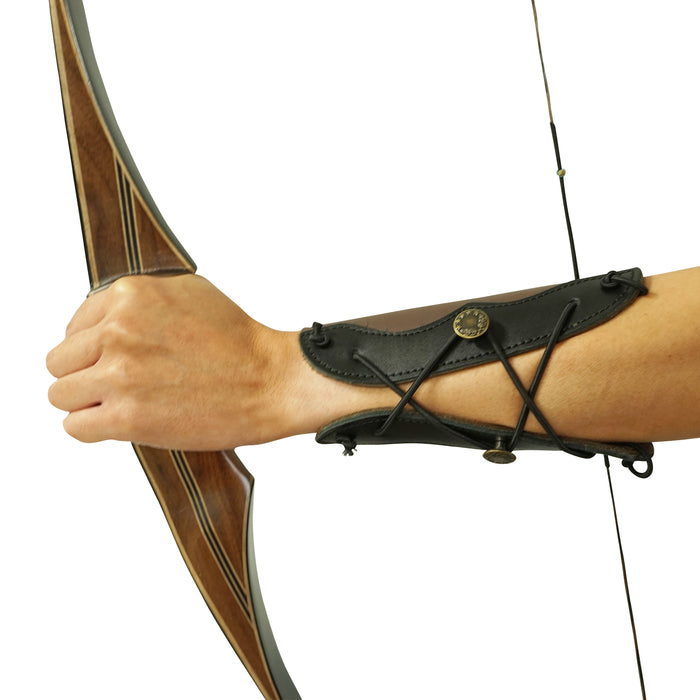 SAS Leather Traditional Arm Guard with Stretch Cord Archery Bow Small - Open Box