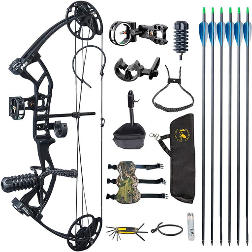 Topoint M2 Youth Compound Bow Package 290FPS Lightweight Black Right Hand-Used