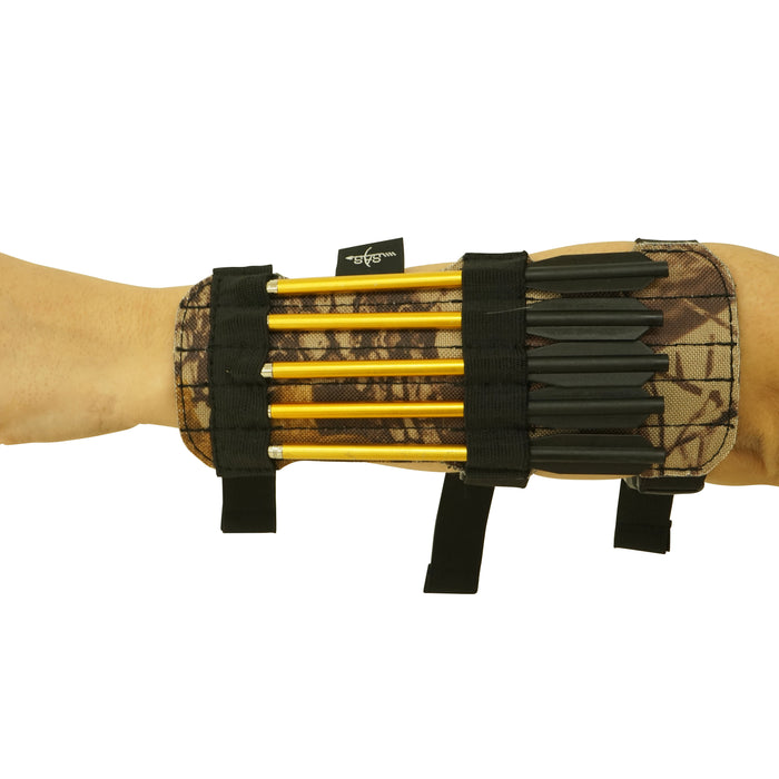 SAS 9" Pistol Crossbow Bolt Slots Holders Armguard w/ 3-Strap Buckles - Open Box