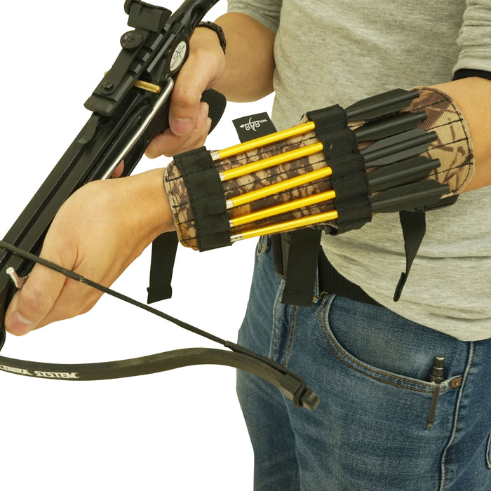 SAS 9" Pistol Crossbow Bolt Slots Holders Armguard w/ 3-Strap Buckles - Open Box