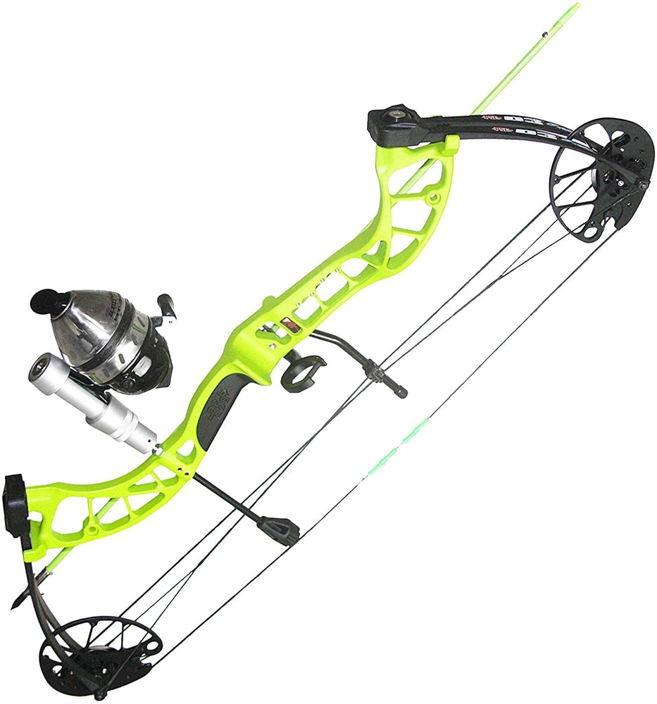 PSE D3 Bowfishing Compound Bow Reel Package 40Lbs Green DK'D Left Hand -Open Box