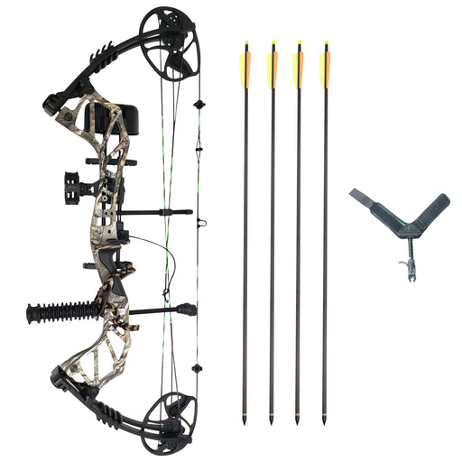 SAS Feud X 30-70 Lbs 19-31" Compound Bow Pro Package 300+FPS Camo - Used