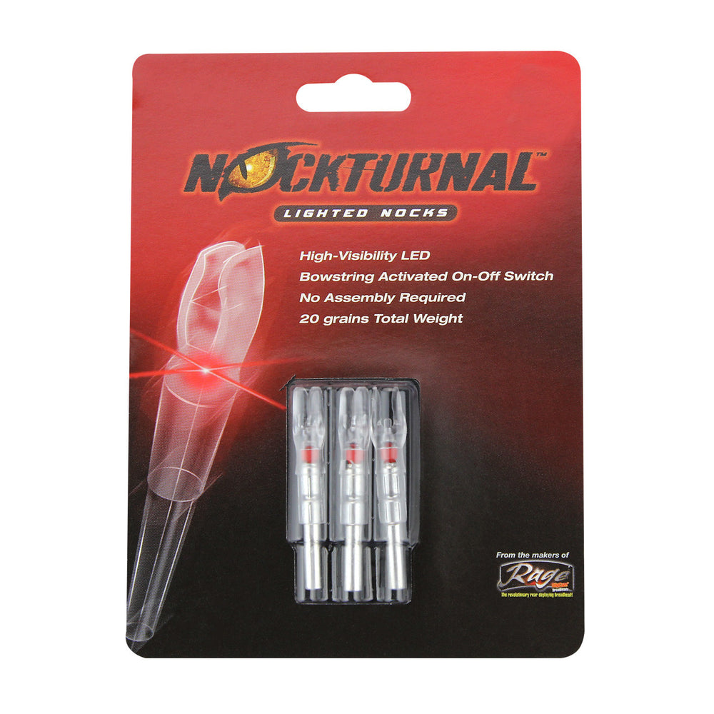 Nockturnal® Lighted X-Nocks Red Color - 3/Pack