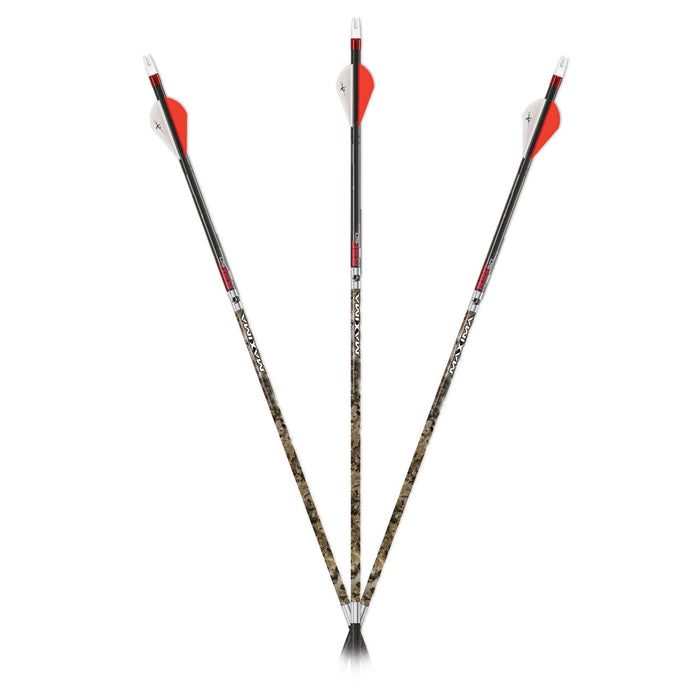 Carbon Express Maxima Red Contour SD Arrows .203” ID 400 Fletched - 6/Pack