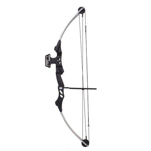 SAS Siege 55lb 29" Compound Bow w/ 5-Spot Paper Target Silver/Black -Refurbished