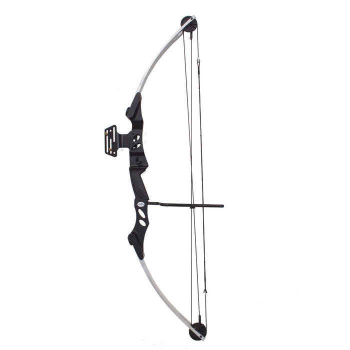 SAS Siege 55lb 29" Compound Bow w/ 5-Spot Paper Target Silver/Black -Refurbished