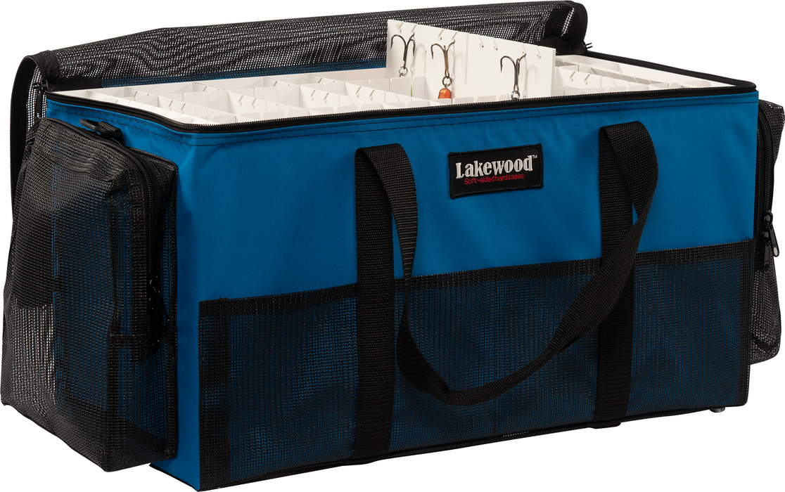 hard saltwater tackle box Lakewood Fishing Blue Large Saltwater Case Tackle Box Adjustable Lure — WoodsArcheryRange.com/TheCrossbowStore.com