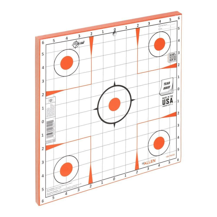 Graph Paper Target EZ Aim Paper Shooting Targets Sight-In Grid Peel Away Target Pad 12 ...