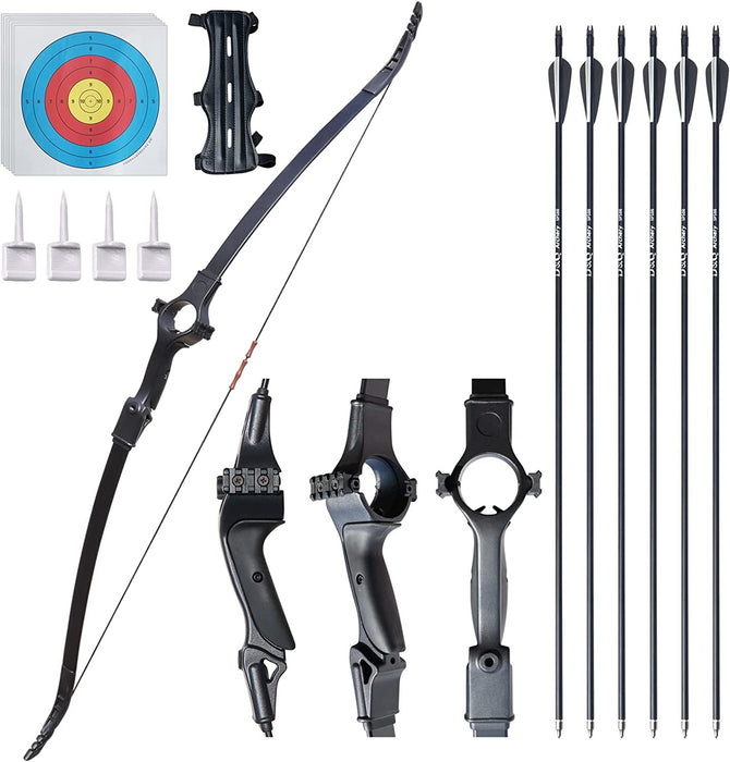 Youth Archery Shooting Practice Bow Package with 6 x Arrows, armguard & Targets