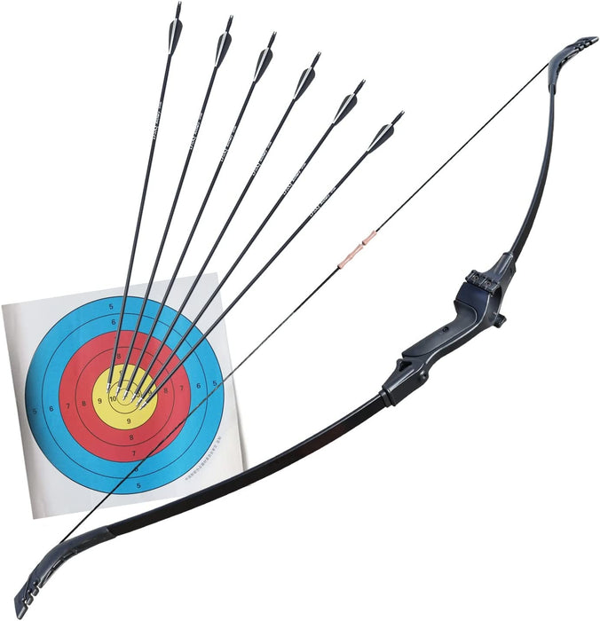 Youth Archery Shooting Practice Bow Package with 6 x Arrows, armguard & Targets