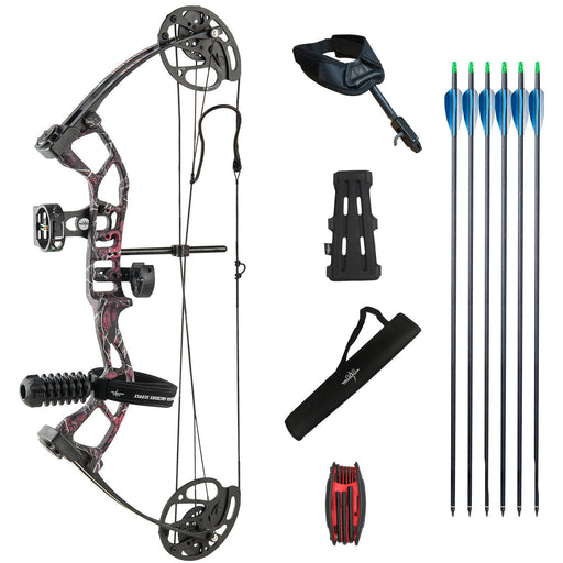 SAS Supreme Youth Compound Bow Package Hunting Range Target Muddy Girl- Used