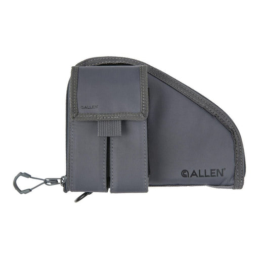Allen Company Pistol Case with Mag Pouch, Compact Handguns up to 8” - Charcoal
